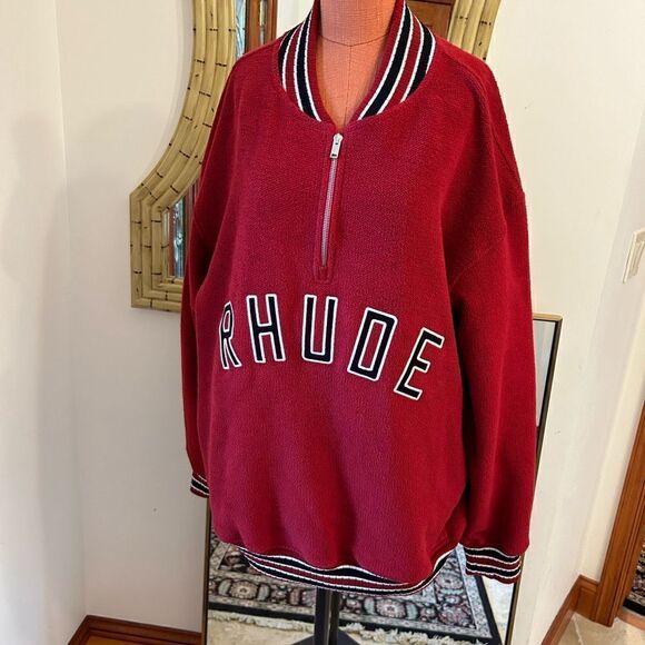 Men’s Rhude  quarter zip varsity sweatshirt, size XL - Picture 3 of 8